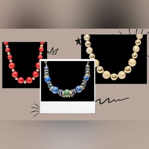 Three Piece Beaded Necklace Bundle